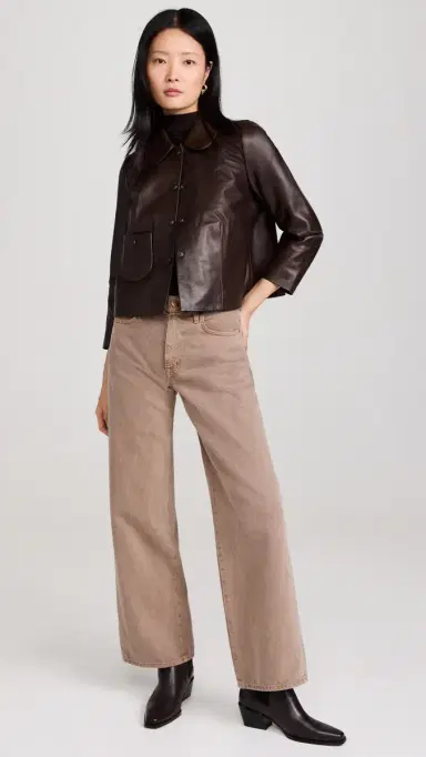 Ba&sh Milos Leather Jacket Marron 0 | Thumbnail 5