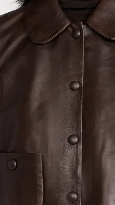 Ba&sh Milos Leather Jacket Marron 0 | Thumbnail 6