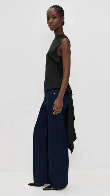 Helmut Lang Scarf Drape Silk Top Black | Thumbnail 5 Helmut Lang Scarf Drape Silk Top Black | Thumbnail 5