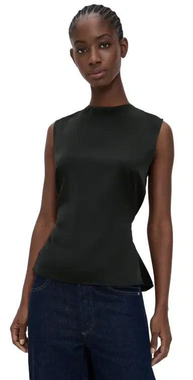 Helmut Lang Scarf Drape Silk Top Black | Thumbnail 1 Helmut Lang Scarf Drape Silk Top Black | Thumbnail 1