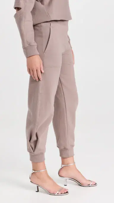 Tibi Sweatshirt Program Calder Longer Sweatpants Cement XXS | Thumbnail 4