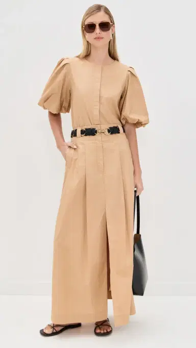 LE BOP Liza Puff Sleeve Shirt Tan | Thumbnail 5