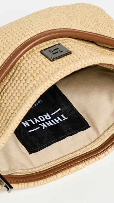 Think Royln Raffia Bum Bag Dune/Dune Web One Size | Thumbnail 6