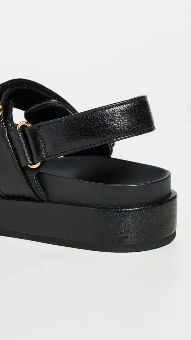 Tory Burch Kira Two Band Sport Sandals Perfect Black 5 | Thumbnail 4