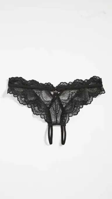 Thistle and Spire Kane Overt Bikini Panties Black S | Thumbnail 2