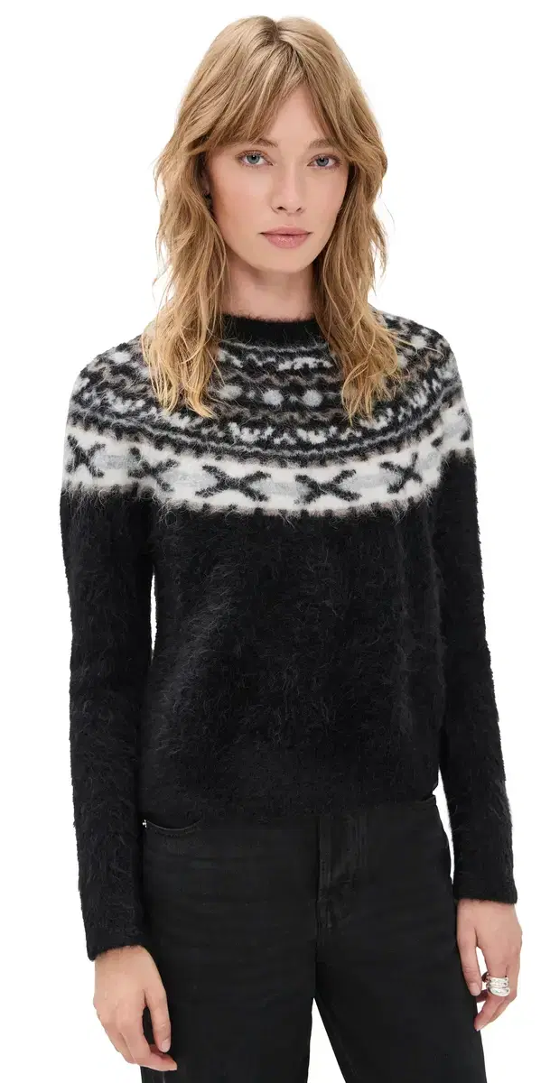 OGD One Grey Day Cecilia Pullover Black Combo