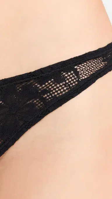 Fleur du Mal Le Stretch Lace Cheeky Panties Black | Thumbnail 5