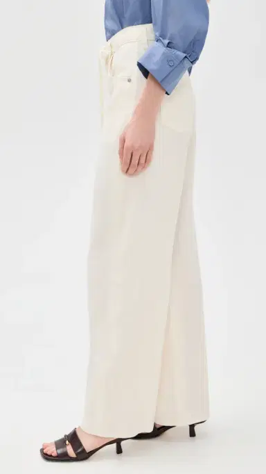 Citizens of Humanity Brynn Drawstring Linen Trousers Vanilla | Thumbnail 4