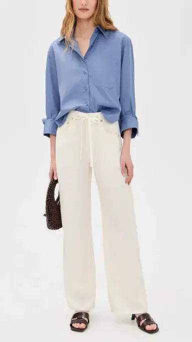 Citizens of Humanity Brynn Drawstring Linen Trousers Vanilla | Thumbnail 5