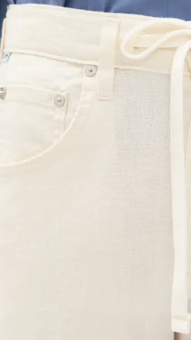 Citizens of Humanity Brynn Drawstring Linen Trousers Vanilla | Thumbnail 6