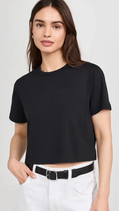 Sold Out NYC The Cropped Perfect Tee in Black Black M | Thumbnail 2