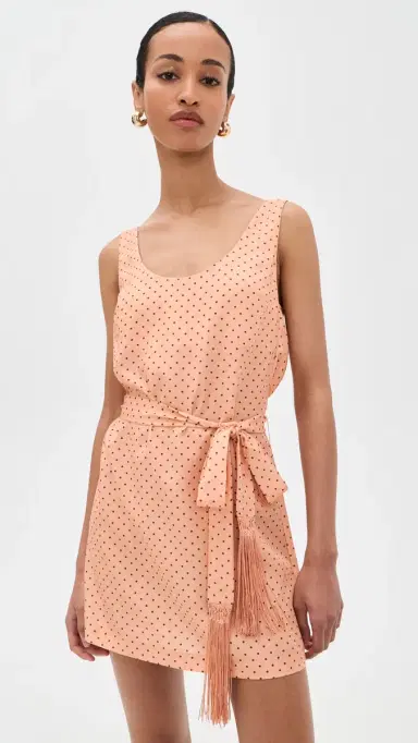 Posse Evie Mini Dress Tangerine Polka Dot L | Thumbnail 2