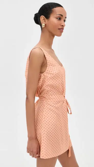 Posse Evie Mini Dress Tangerine Polka Dot L | Thumbnail 4