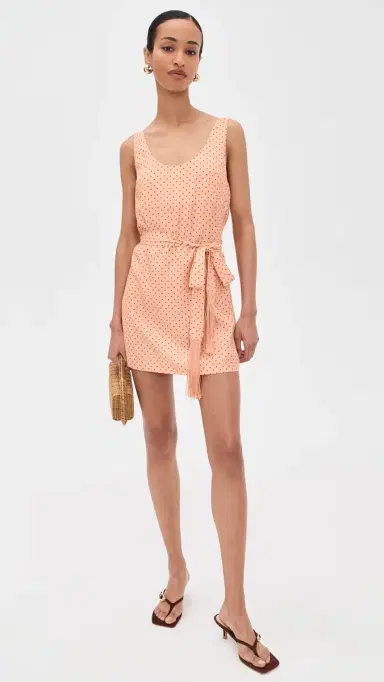 Posse Evie Mini Dress Tangerine Polka Dot L | Thumbnail 5