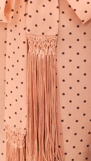 Posse Evie Mini Dress Tangerine Polka Dot L | Thumbnail 6