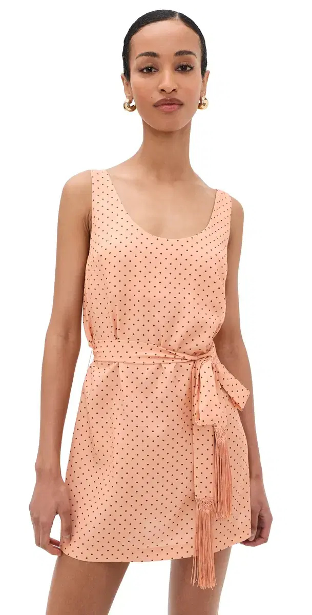 POSSE Evie Mini Dress Tangerine Polka Dot