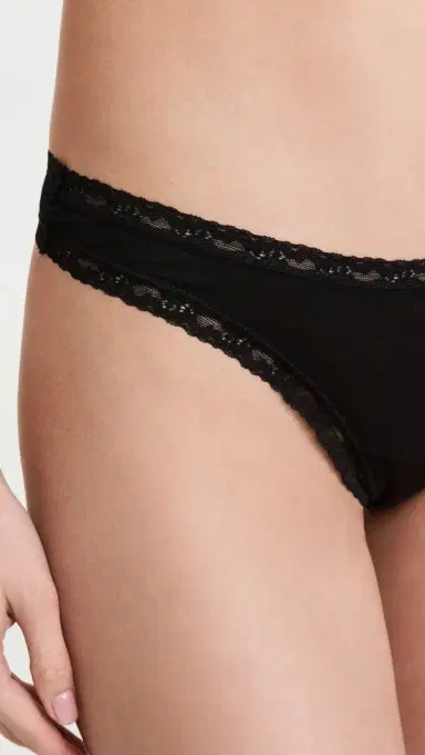 Stripe & Stare Black Thong 4 Pack Black | Thumbnail 4