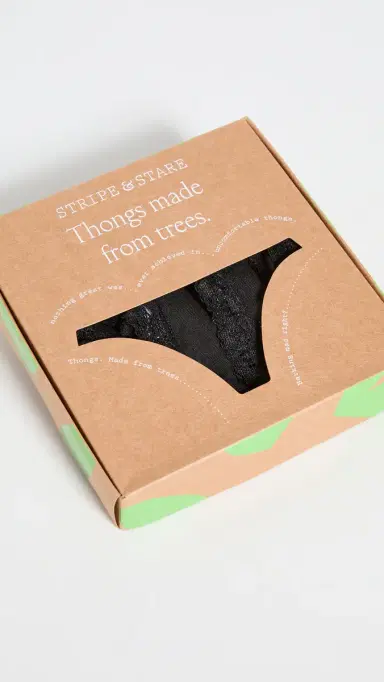 Stripe & Stare Black Thong 4 Pack Black | Thumbnail 6