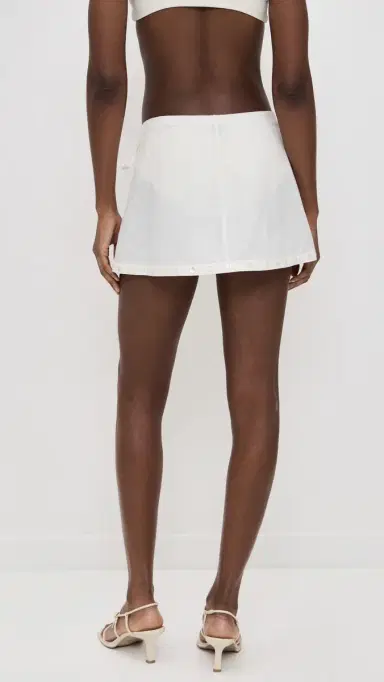Staud Zandra Linen Skirt Ivory M/L | Thumbnail 3