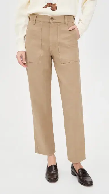 Polo Ralph Lauren 16/1 Cotton Sateen Ankle Straight Pants Khaki 4 | Thumbnail 2