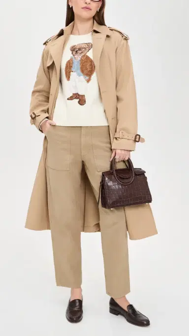 Polo Ralph Lauren 16/1 Cotton Sateen Ankle Straight Pants Khaki 4 | Thumbnail 5