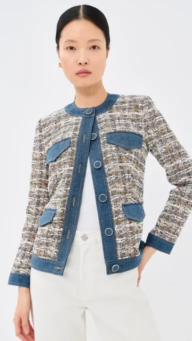 Veronica Beard Ainslie Jacket Navy Multi | Thumbnail 2 Veronica Beard Ainslie Jacket Navy Multi | Thumbnail 2
