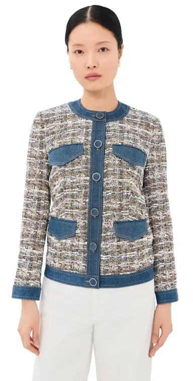 Veronica Beard Ainslie Jacket Navy Multi | Thumbnail 1 Veronica Beard Ainslie Jacket Navy Multi | Thumbnail 1