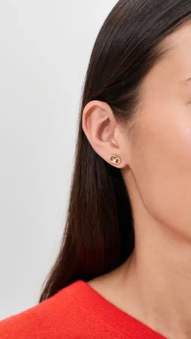 Tory Burch Gemini Link Stud Earrings | Thumbnail 3
