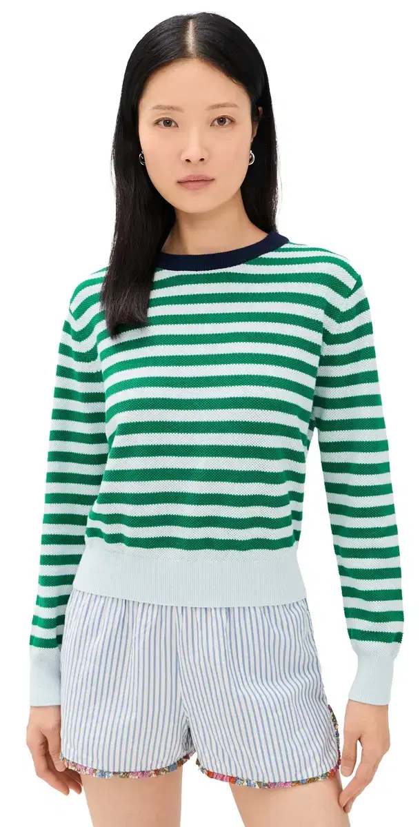Cleo Green Stripe Sweater Green Stripe