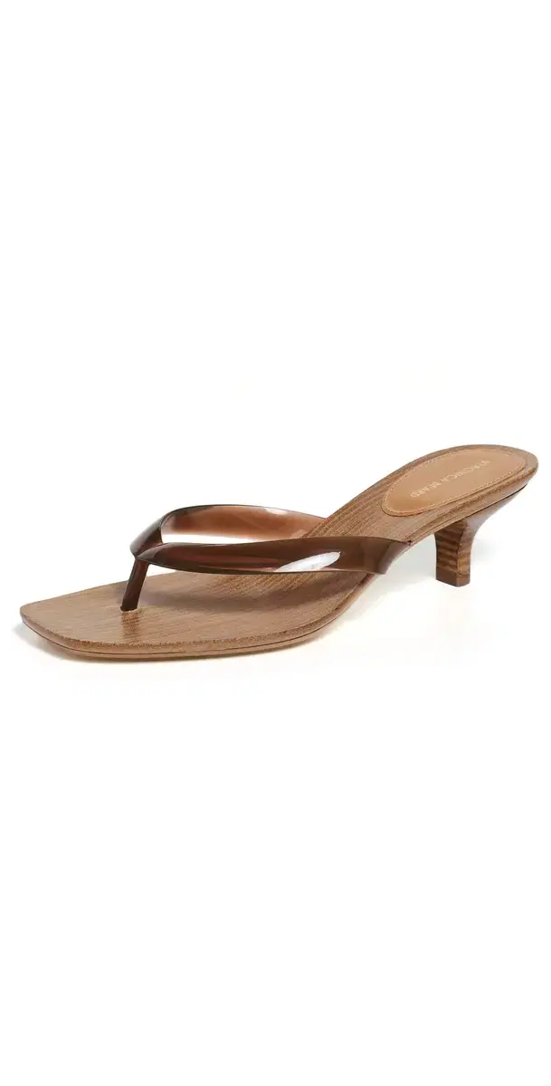 Clea Kitten Heel Jelly Sandals Hazelwood