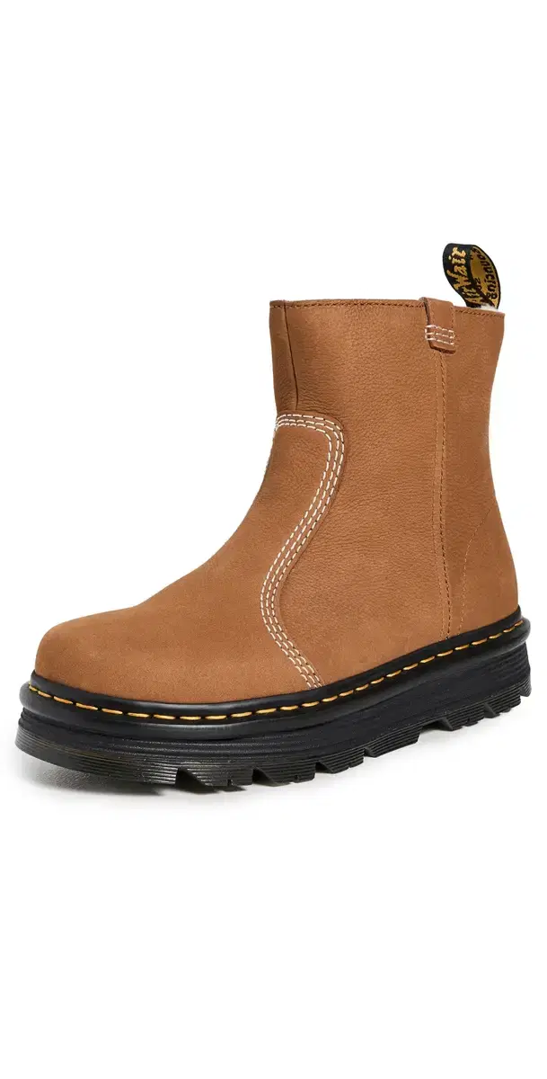 Zebzag Rigger Slip On Nubuck Boots Desert Brown
