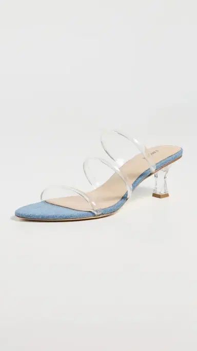 L'AGENCE Ludovica Sandals Blue Denim | Thumbnail 2