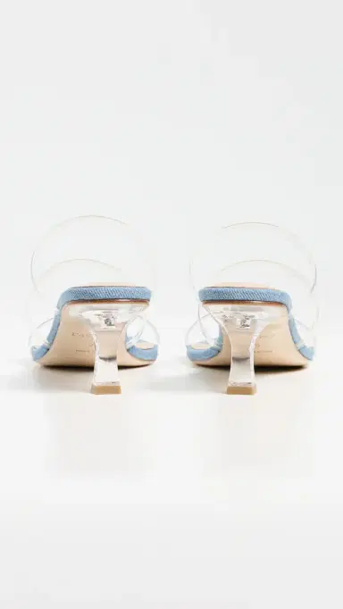 L'AGENCE Ludovica Sandals Blue Denim | Thumbnail 4