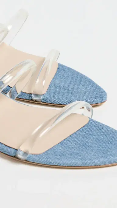 L'AGENCE Ludovica Sandals Blue Denim | Thumbnail 6