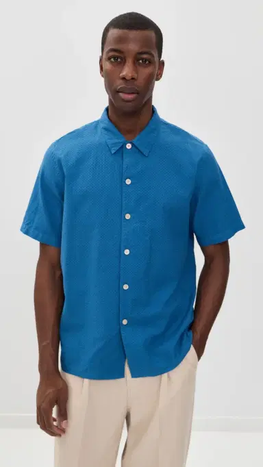 PS Paul Smith Mens Casual Fit Shirt Cobalt Blue | Thumbnail 2 PS Paul Smith Mens Casual Fit Shirt Cobalt Blue | Thumbnail 2