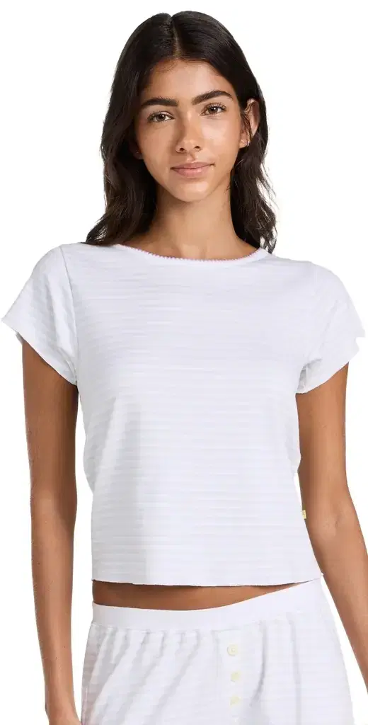 Cozyland by Morgan Lane Baby Jean Tee ky tripe