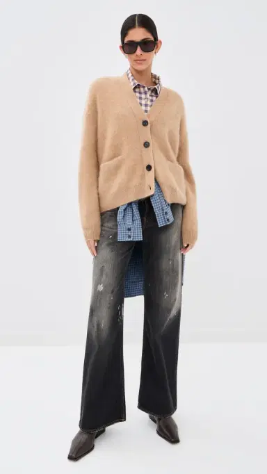 Acne Studios Cashmere Cardigan Light Brown | Thumbnail 2 Acne Studios Cashmere Cardigan Light Brown | Thumbnail 2