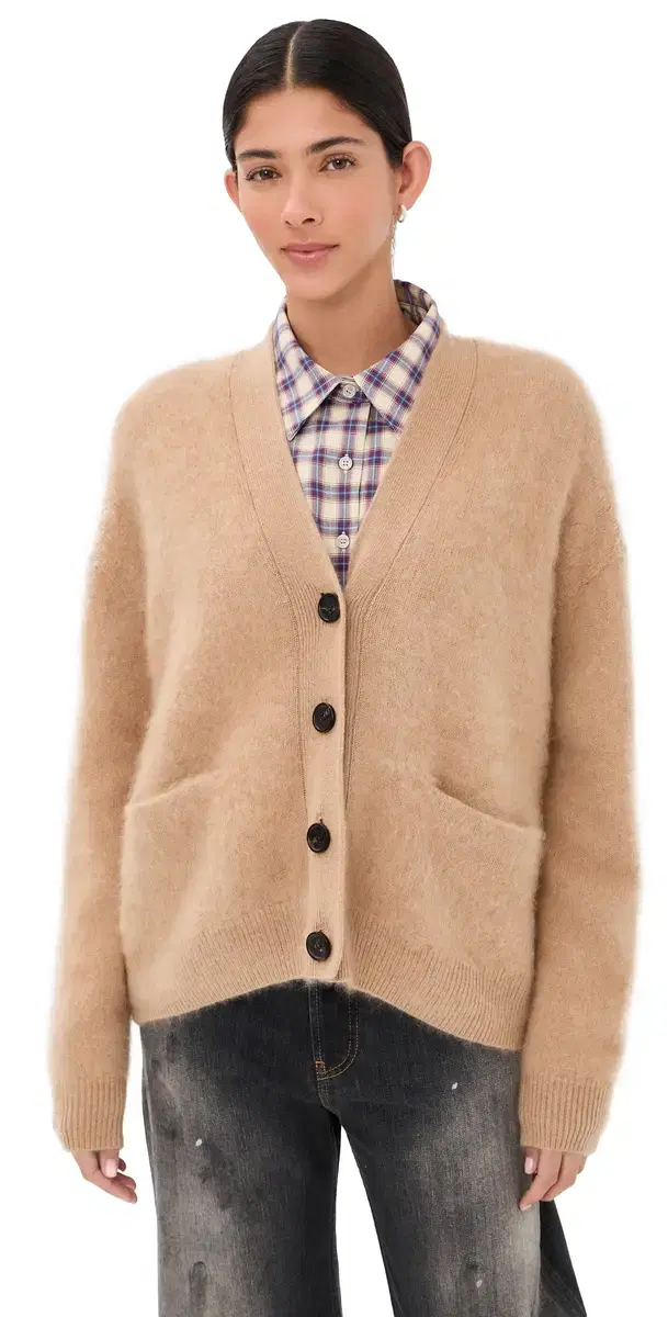 Cashmere Cardigan Light Brown