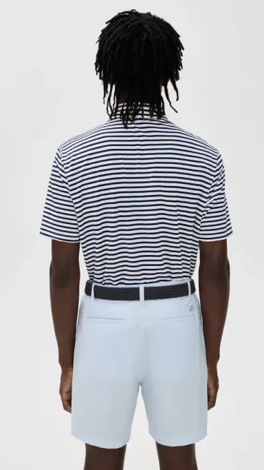 Adidas Golf Ultimate365 Stripe Polo Shirt White/Collegiate Navy | Thumbnail 3