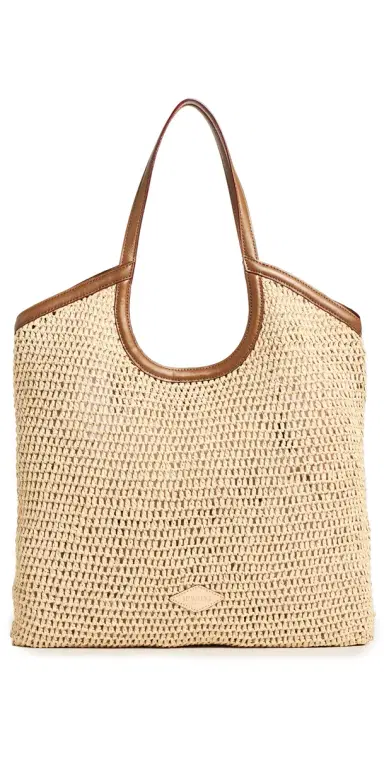 MZ Wallace Large Georgica Crochet Tote Camel Crochet One Size | Thumbnail 1 MZ Wallace Large Georgica Crochet Tote Camel Crochet One Size | Thumbnail 1