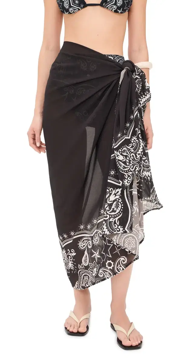 Sunny Sarong Bandana Black One Size