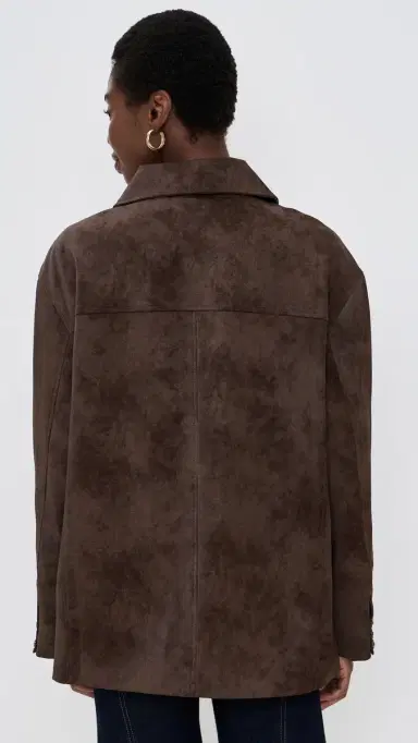 WAYF Rita Faux Suede Jacket Espresso | Thumbnail 3