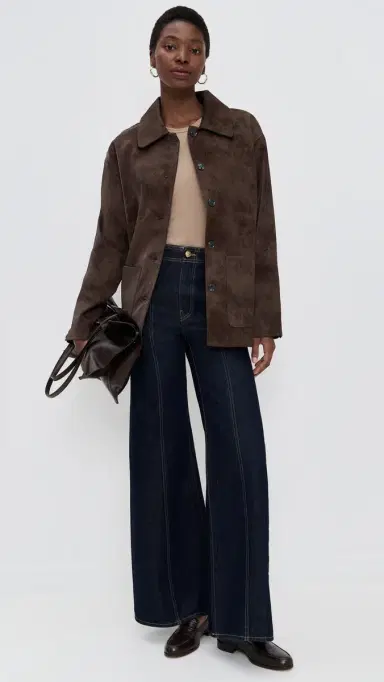 WAYF Rita Faux Suede Jacket Espresso | Thumbnail 5
