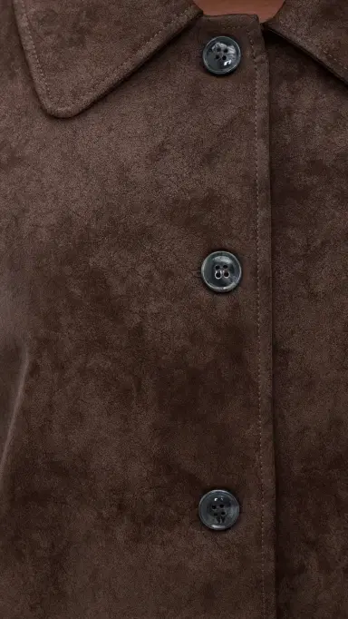 WAYF Rita Faux Suede Jacket Espresso | Thumbnail 6