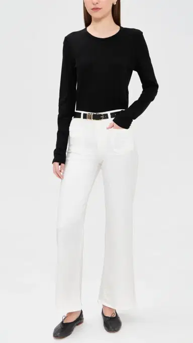 Madewell The Emmy Wide Leg Jeans Tile White 31 | Thumbnail 5