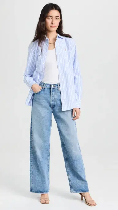 Polo Ralph Lauren Cotton Oxford Long Sleeve Button Down Harbor Island Blue/White 6 | Thumbnail 5 Polo Ralph Lauren Cotton Oxford Long Sleeve Button Down Harbor Island Blue/White 6 | Thumbnail 5
