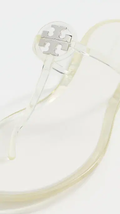 Tory Burch Mini Miller Jelly Sandals Clear Silver 9 | Thumbnail 6