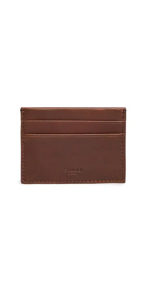 Shinola Leather Card Case Medbrown One Size
