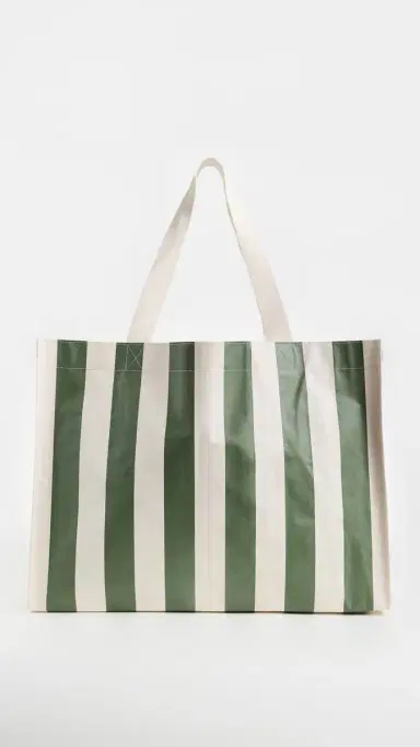 SunnyLife Carryall Beach Bag Olive Stripe One Size | Thumbnail 2 SunnyLife Carryall Beach Bag Olive Stripe One Size | Thumbnail 2