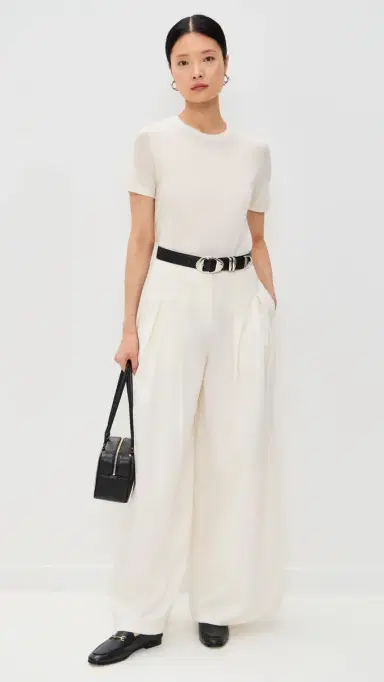 Theory Basic Tee New Ivory M | Thumbnail 5 Theory Basic Tee New Ivory M | Thumbnail 5